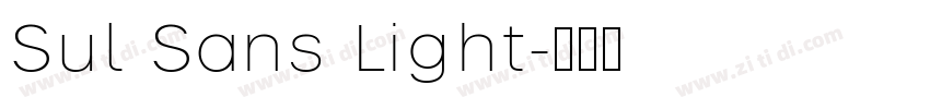 Sul Sans Light字体转换